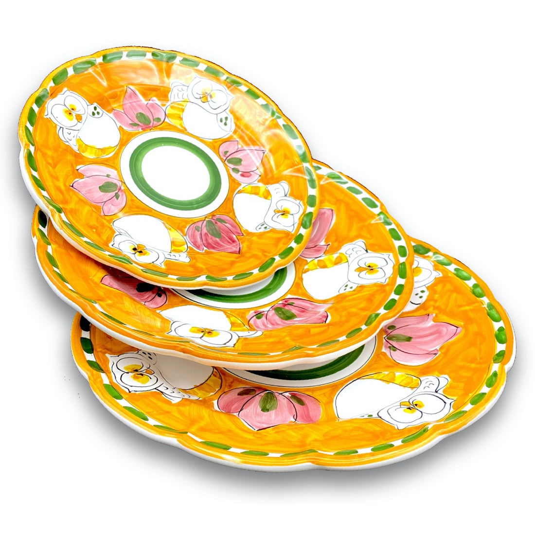 Piatto in ceramica di Vietri Gufo