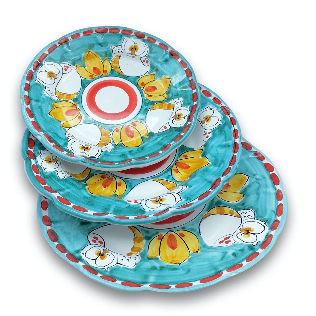 Piatto in ceramica di Vietri Gufo