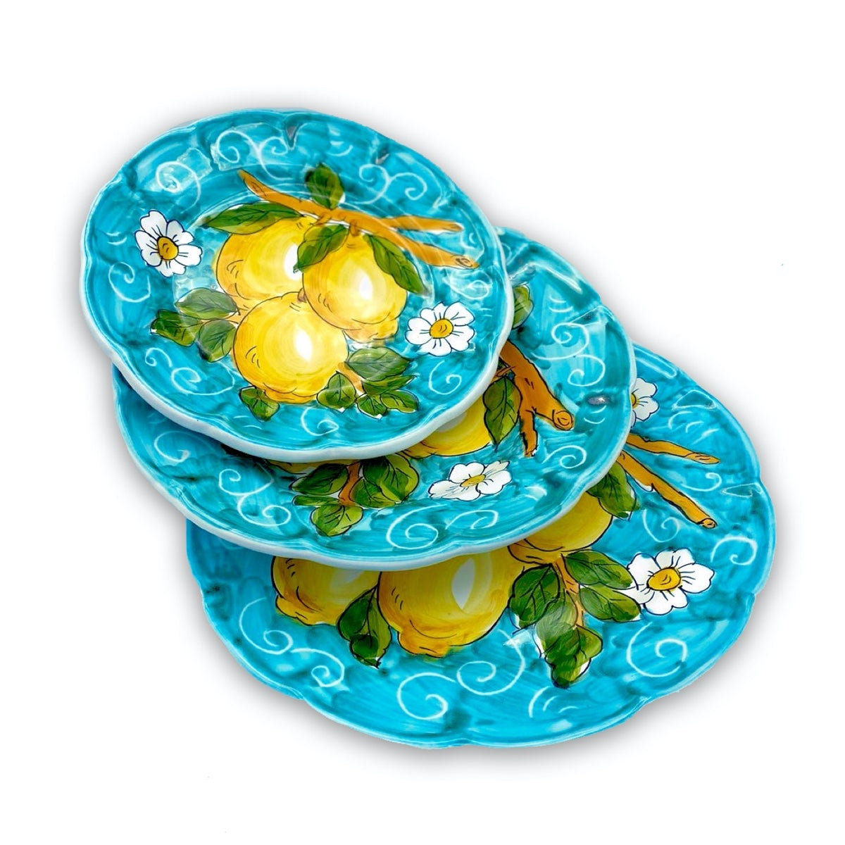 Piatto in ceramica di Vietri Limoni