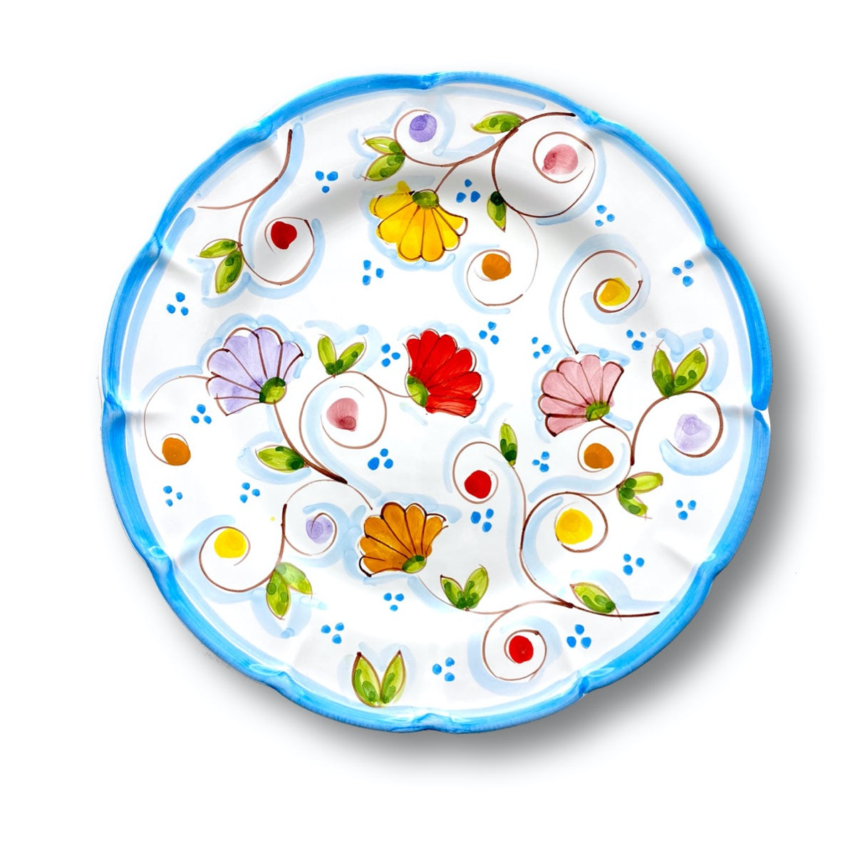 Piatto in ceramica di Vietri Primule New