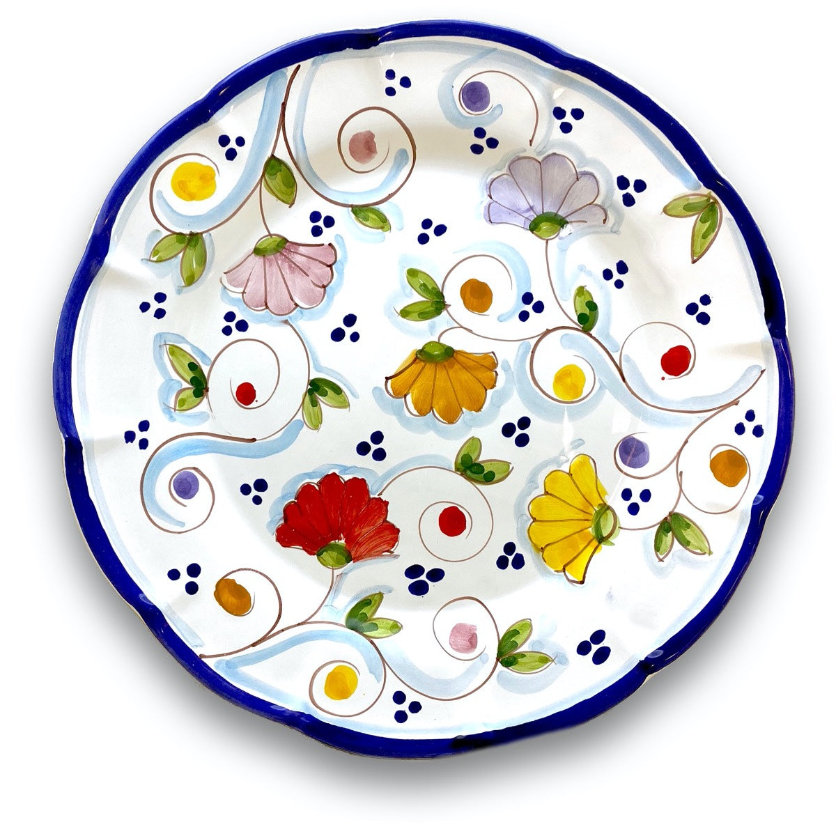 Piatto in ceramica di Vietri Primule New