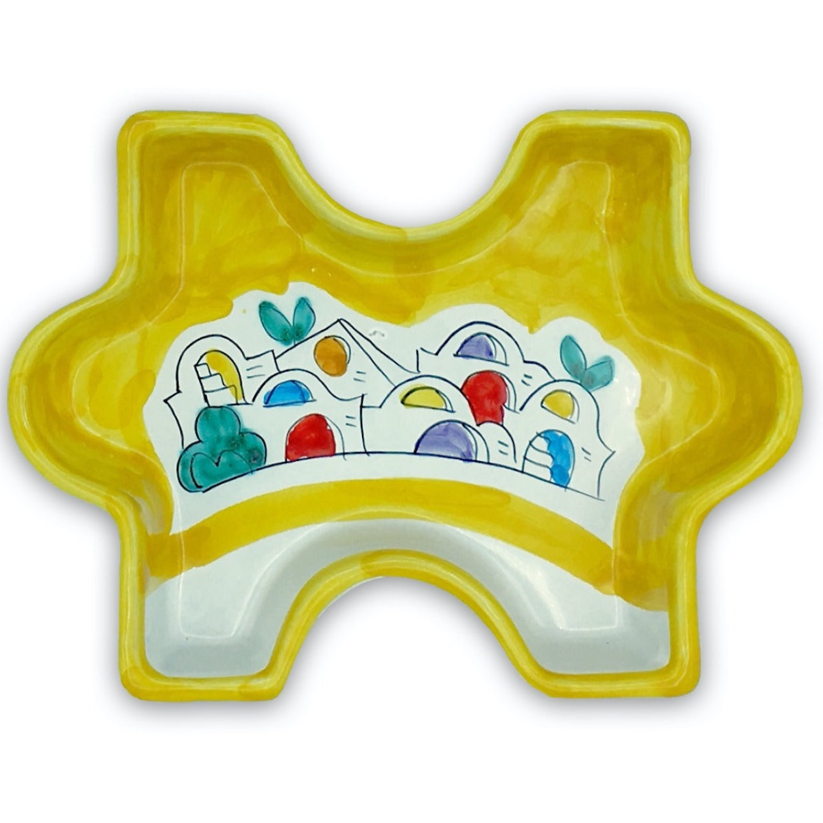 Piatto Puzzle in ceramica di Vietri