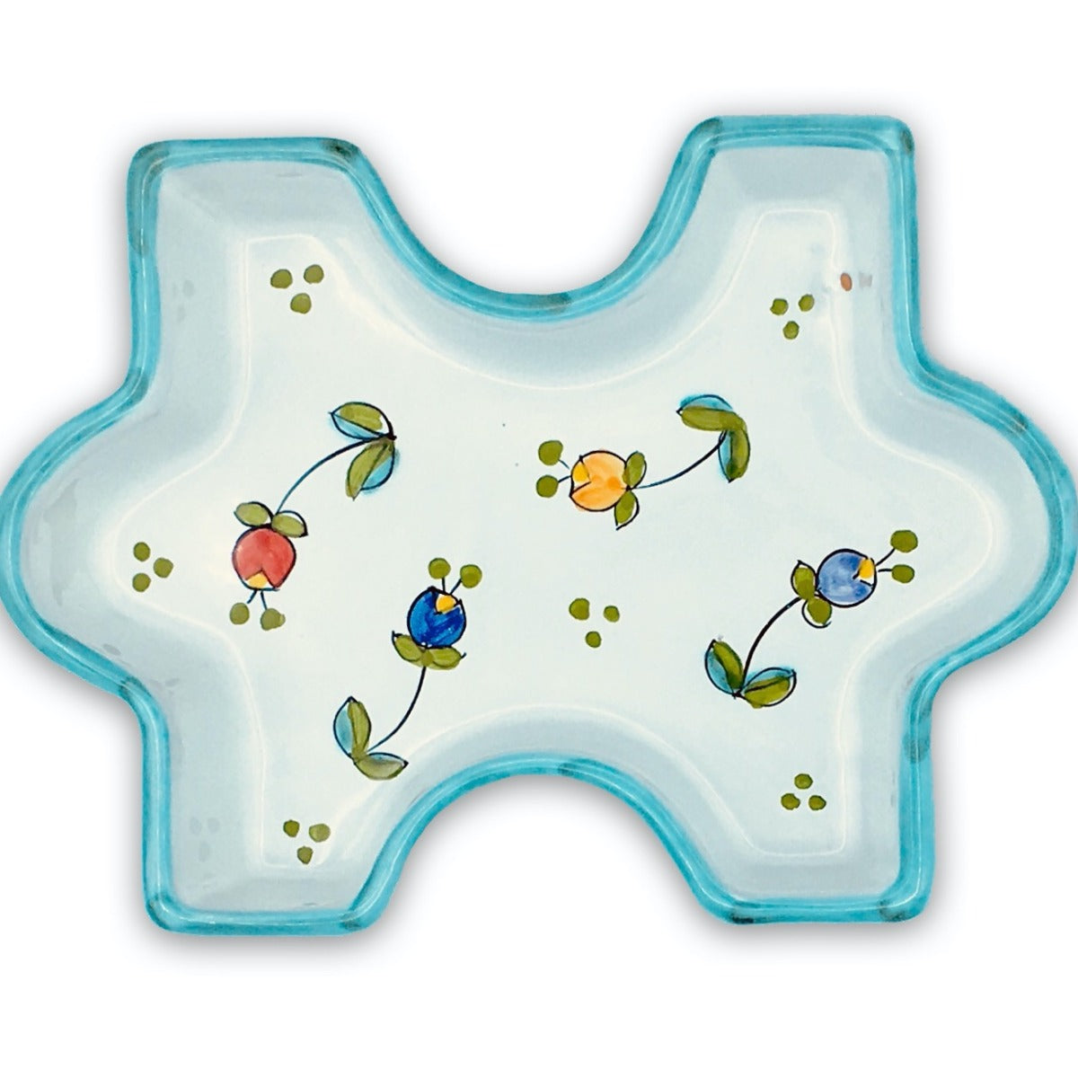 Piatto Puzzle in ceramica di Vietri