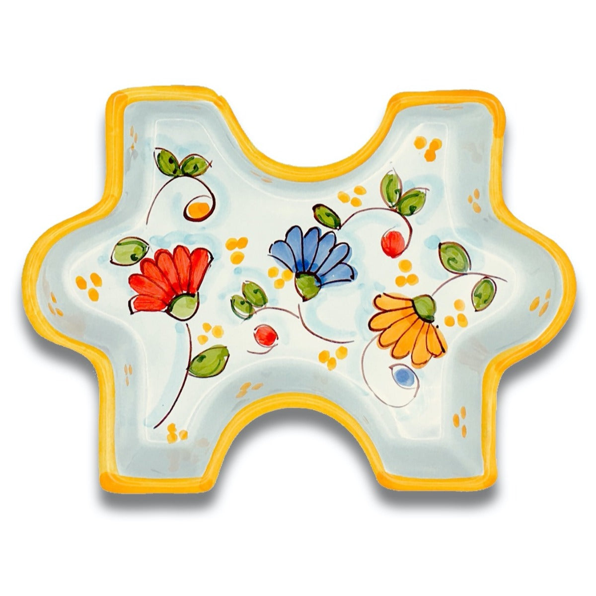 Piatto Puzzle in ceramica di Vietri