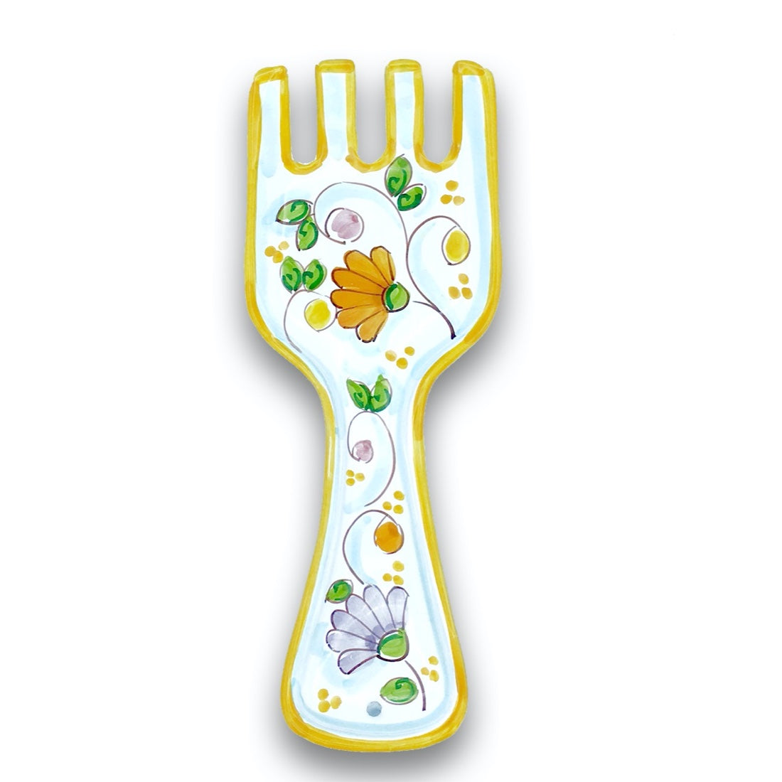 Poggiamestolo a forchetta in ceramica di Vietri