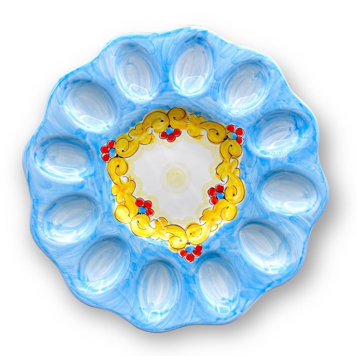 Piatto porta uova Pasqua in ceramica di Vietri
