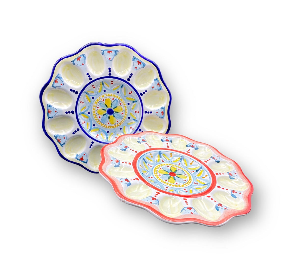 Piatto porta uova Pasqua in ceramica di Vietri