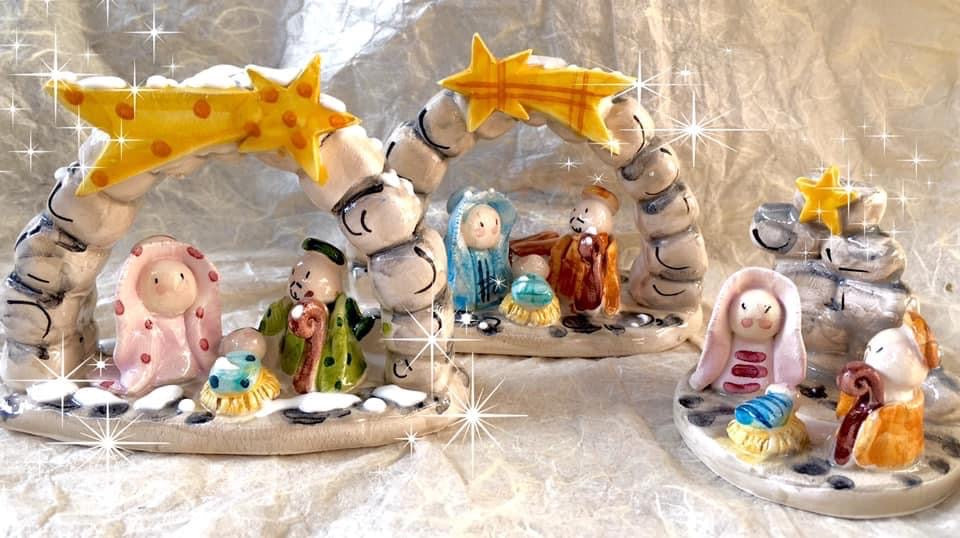 Presepe Natività in Ceramica Vietrese