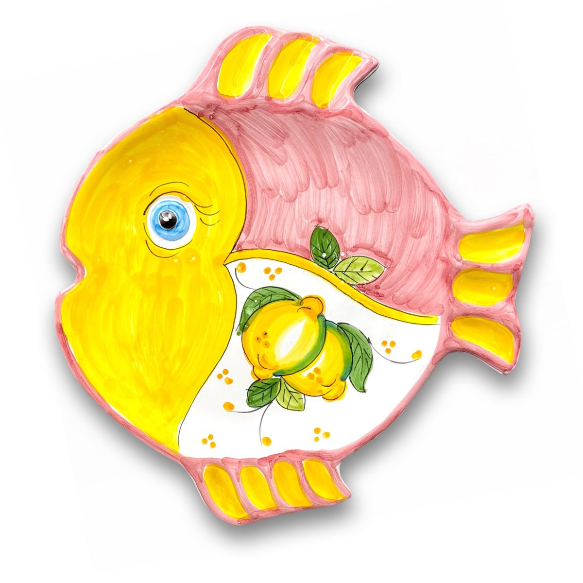 Piatto Pesce Rotondo in ceramica di Vietri