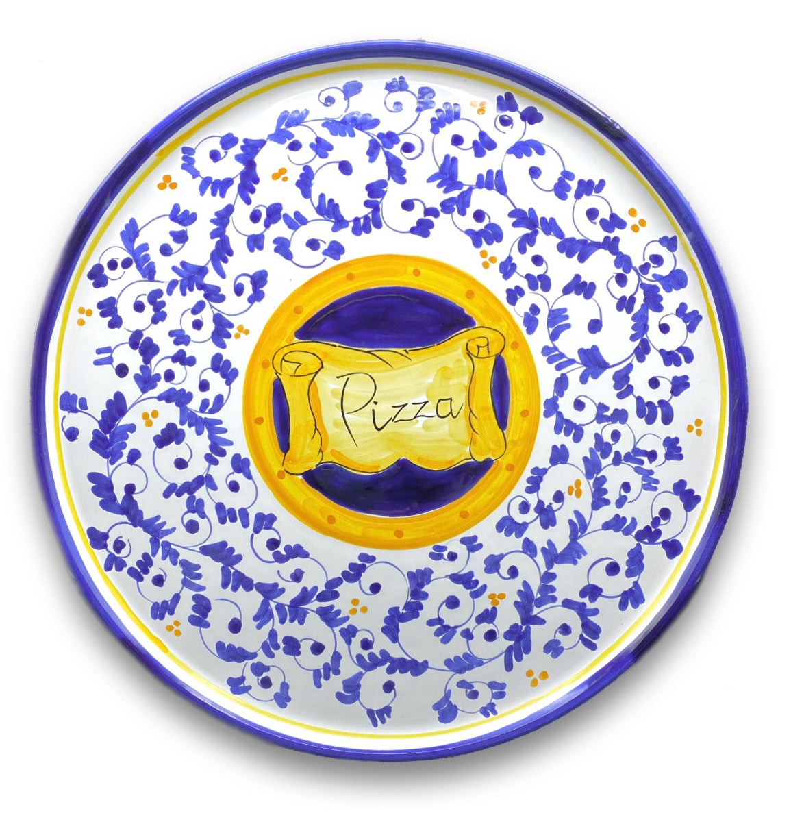 Piatto Pizza in ceramica vietrese DECORO BAROCCHETTO