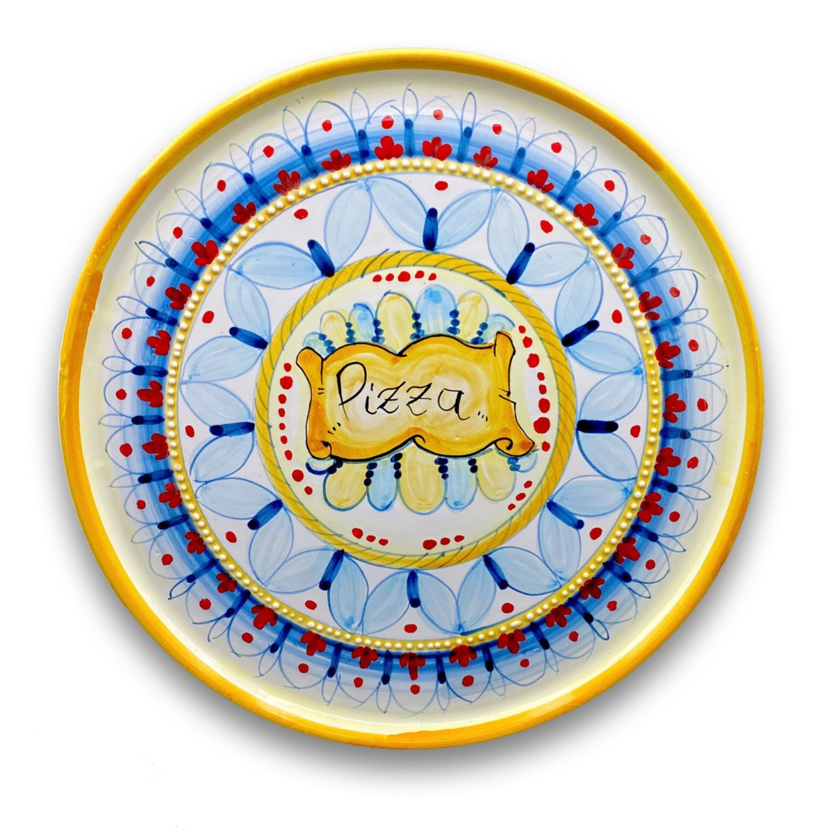 Piatto Pizza in ceramica vietrese DECORO GEOMETRICO RAVELLO NEW