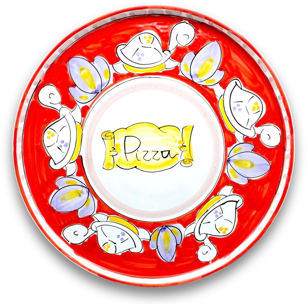 Piatto pizza in ceramica di Vietri