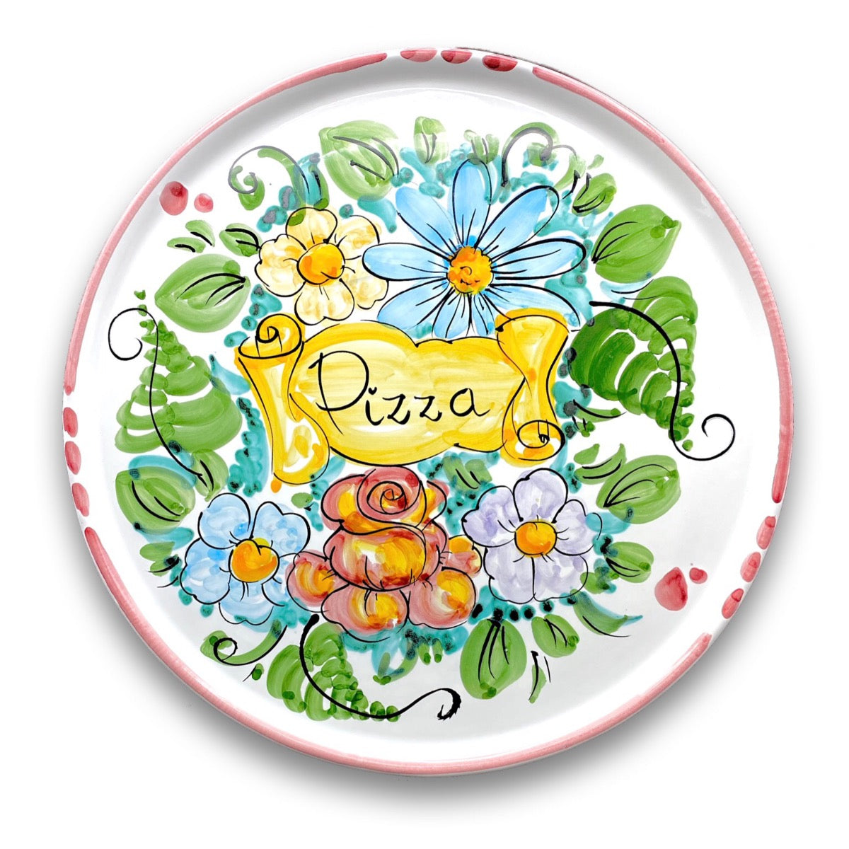 Piatto Pizza in ceramica vietrese DECORO VIETRI ANTICO