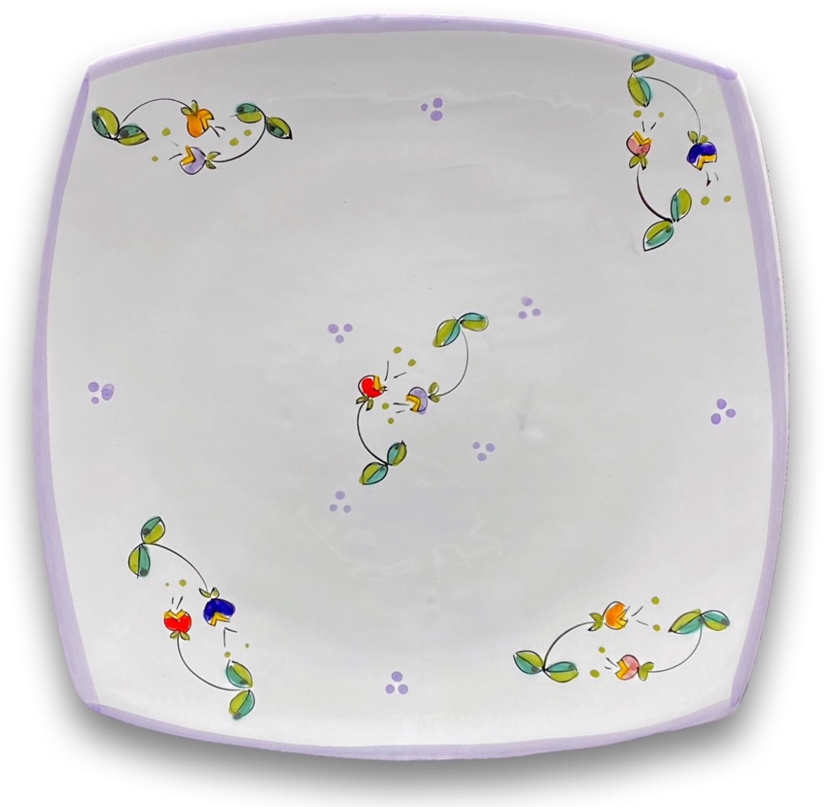 Piatto Sushi in ceramica vietrese DECORO CAMPANELLE