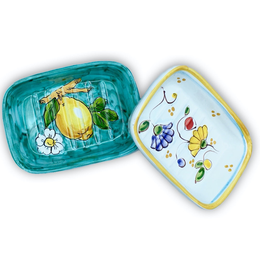 Saponiera Semplice in Ceramica Vietrese DECORI MISTI
