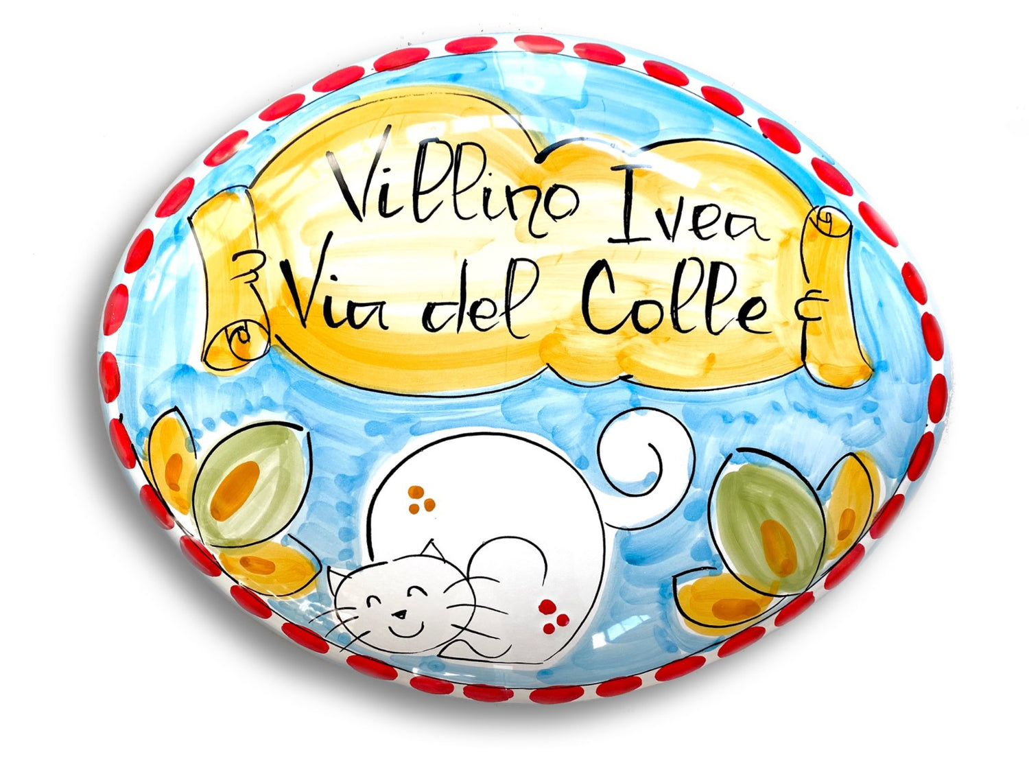 Targa fuori porta in ceramica di Vietri