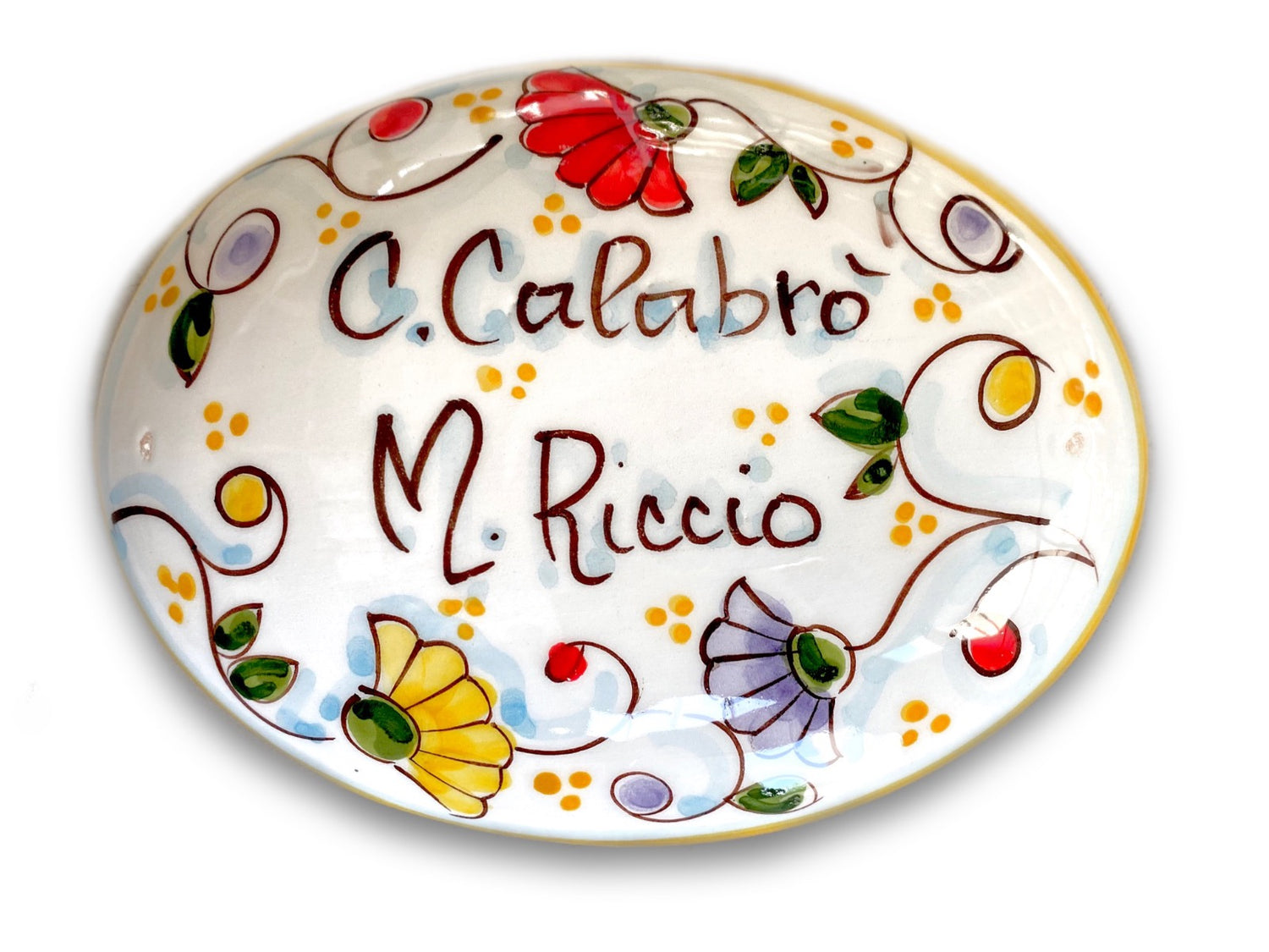 Targa fuori porta in ceramica di Vietri