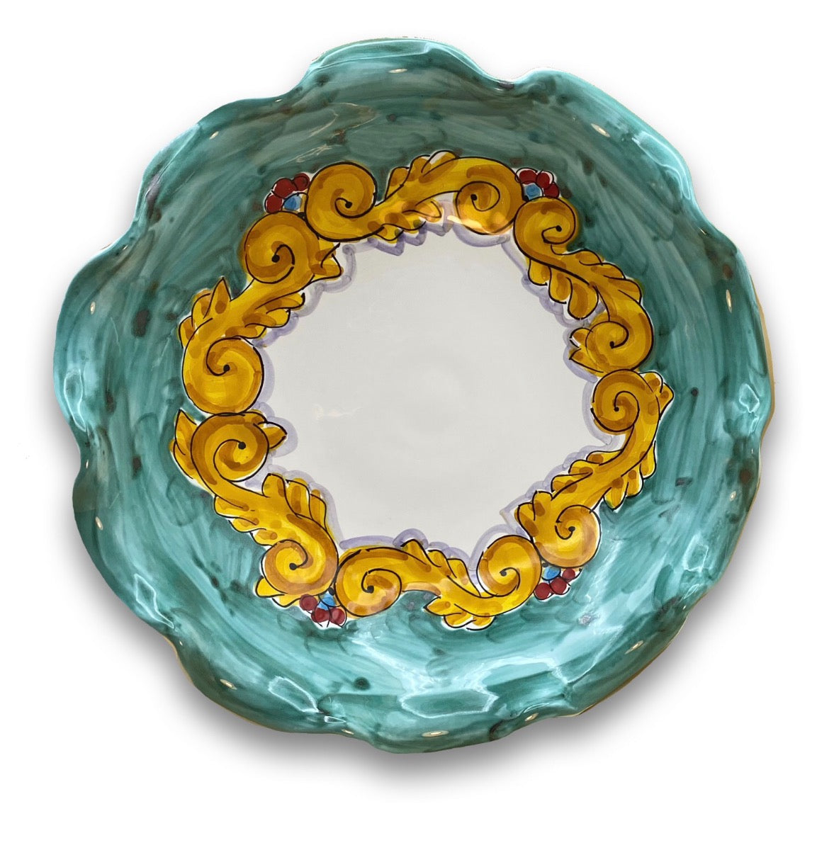 Alzatina in Ceramica di Vietri DECORO BAROCCO