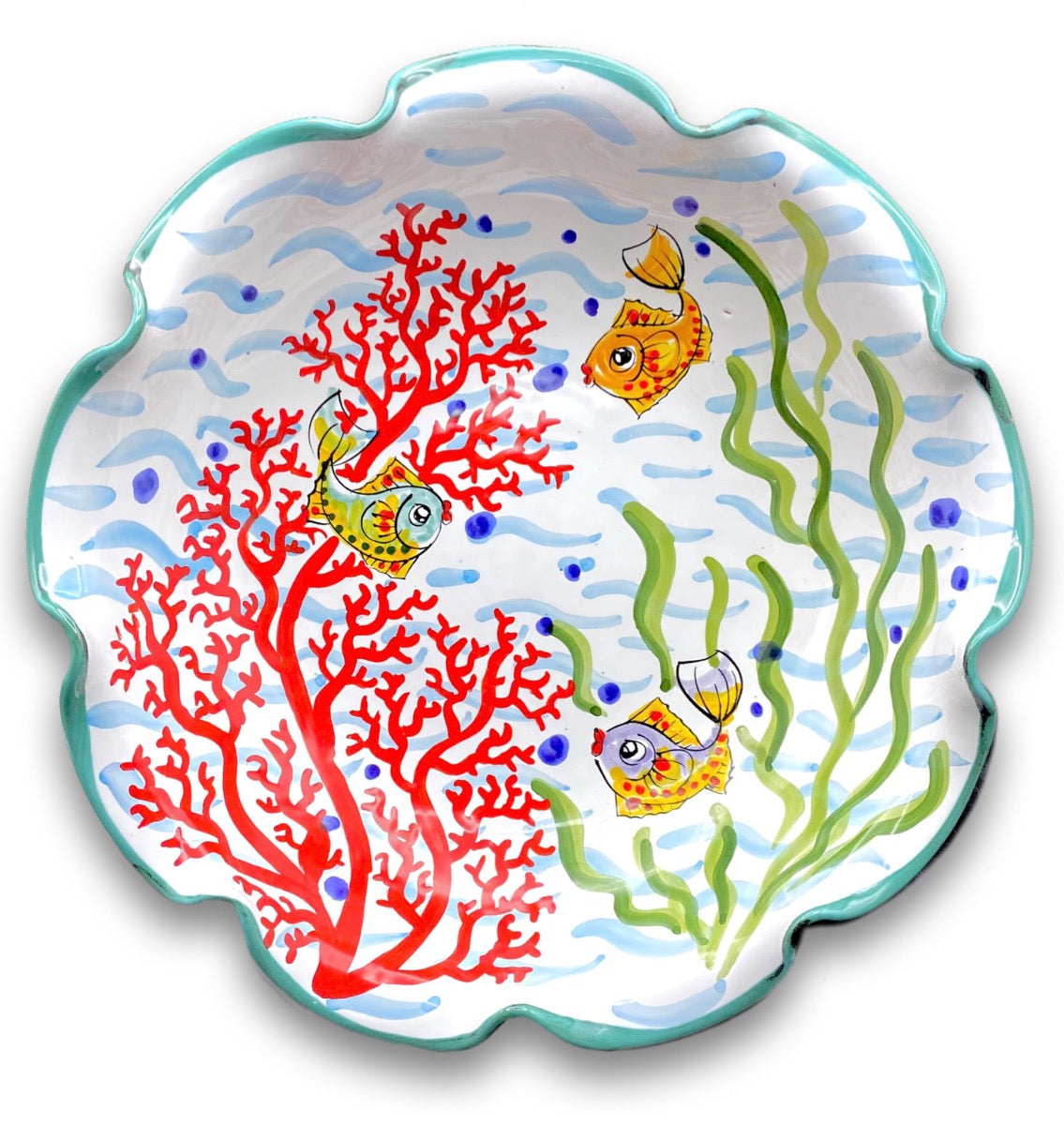 Alzatina in Ceramica di Vietri FONDO MARE