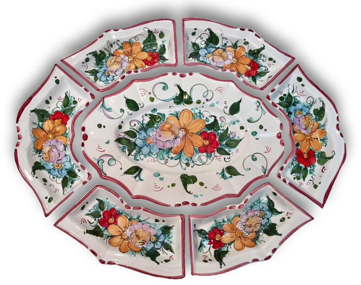 Antipastiera 7 pezzi in ceramica di Vietri VIETRI ANTICO