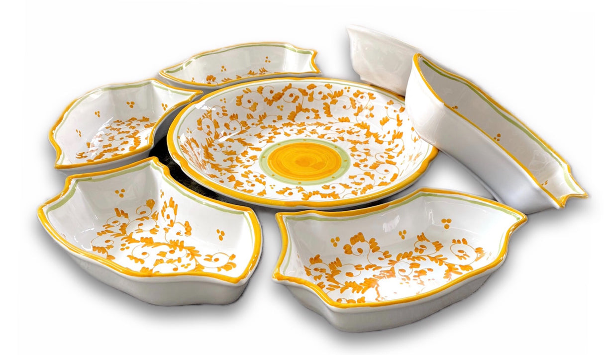 Antipastiera Fiore in ceramica di Vietri