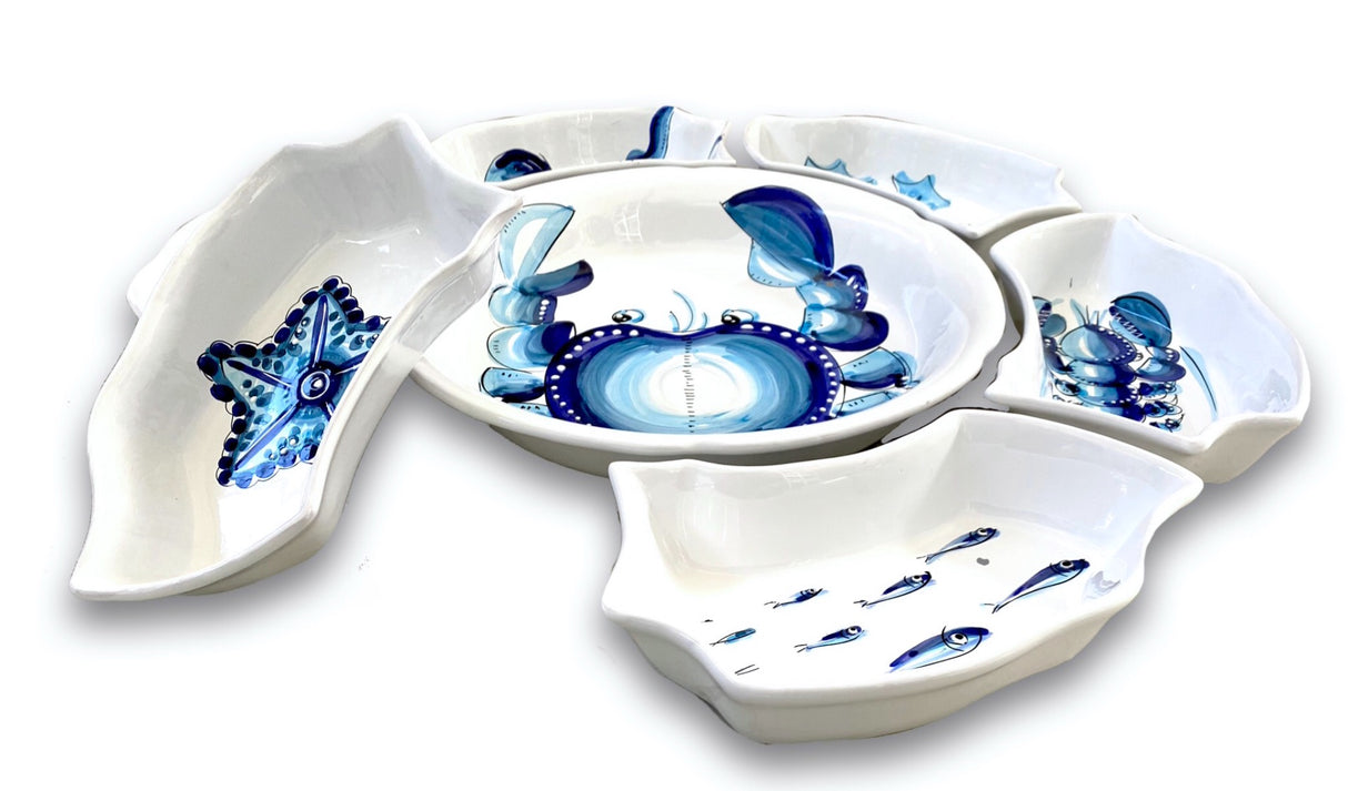 Antipastiera Fiore in ceramiche di Vietri