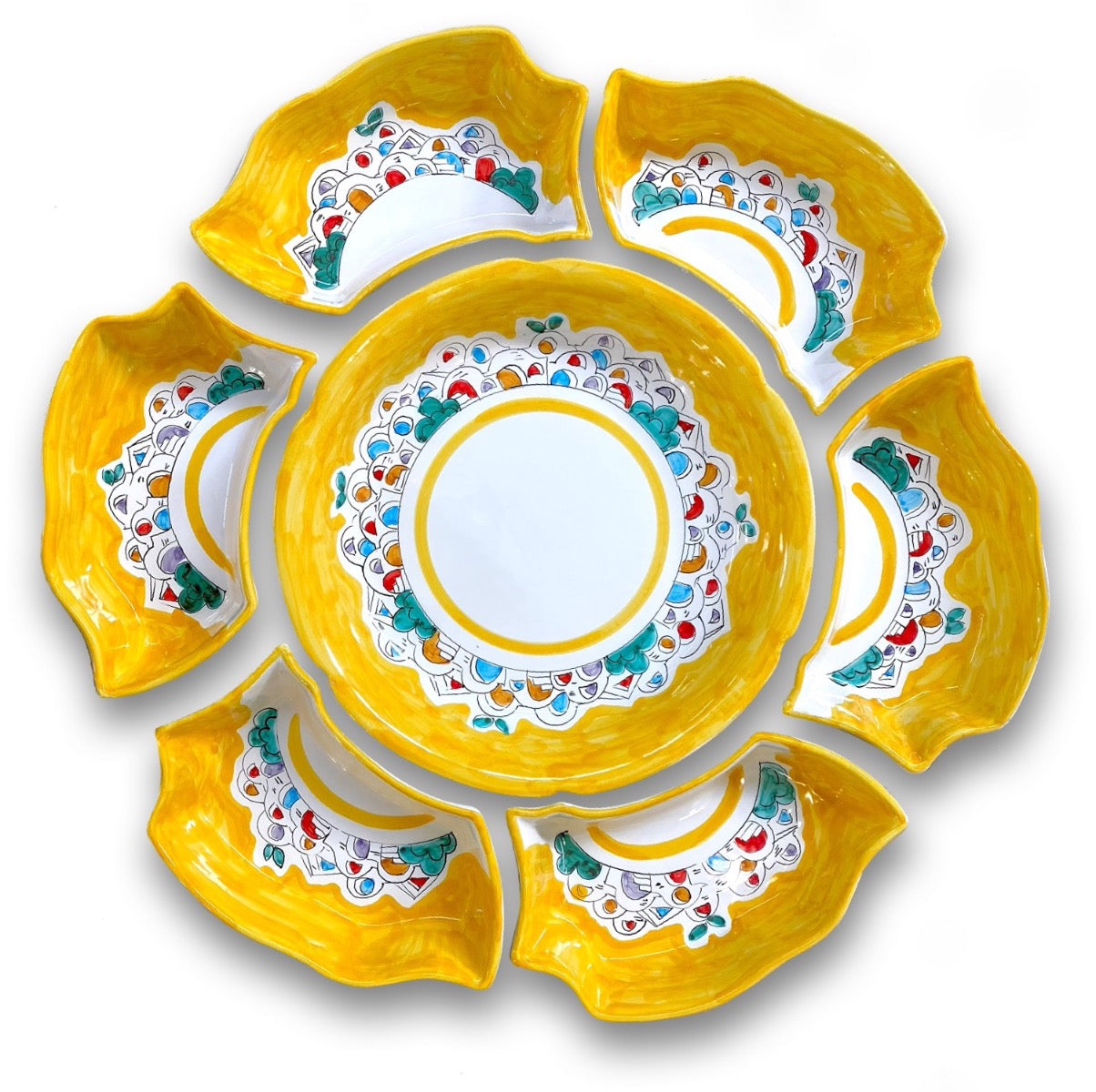 Antipastiera Fiore in ceramica di Vietri