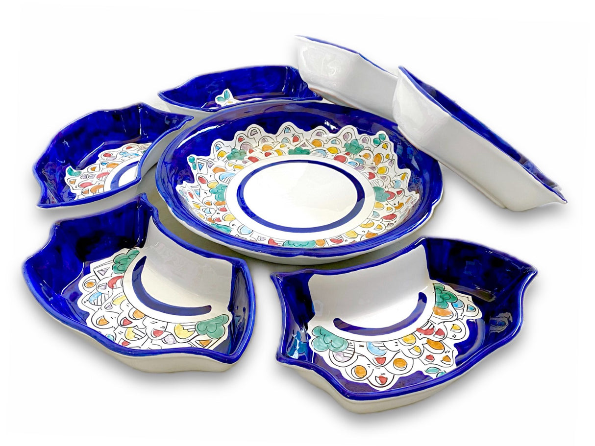 Antipastiera Fiore in ceramica di Vietri