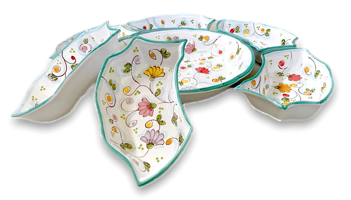 Antipastiera Fiore in ceramica di Vietri