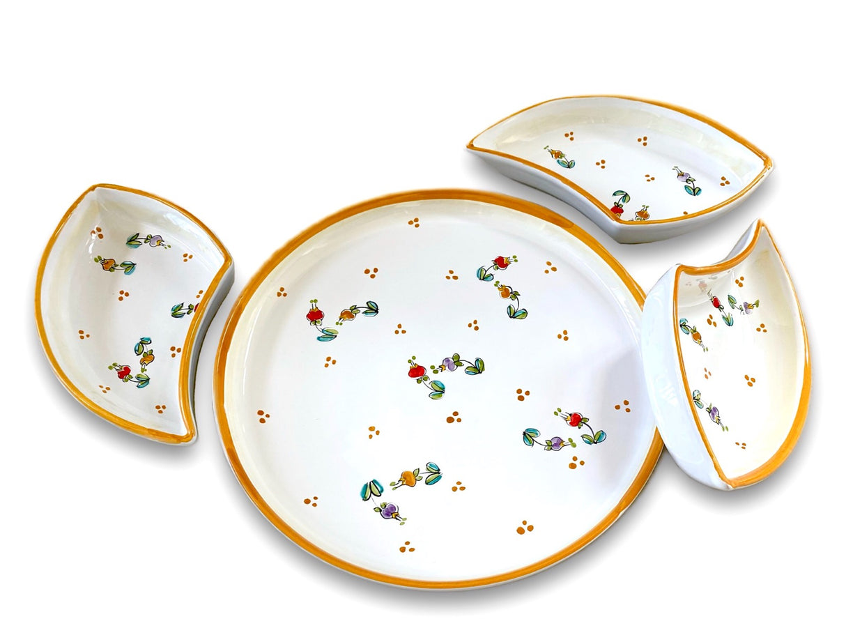 Antipastiera Girella in ceramica di Vietri