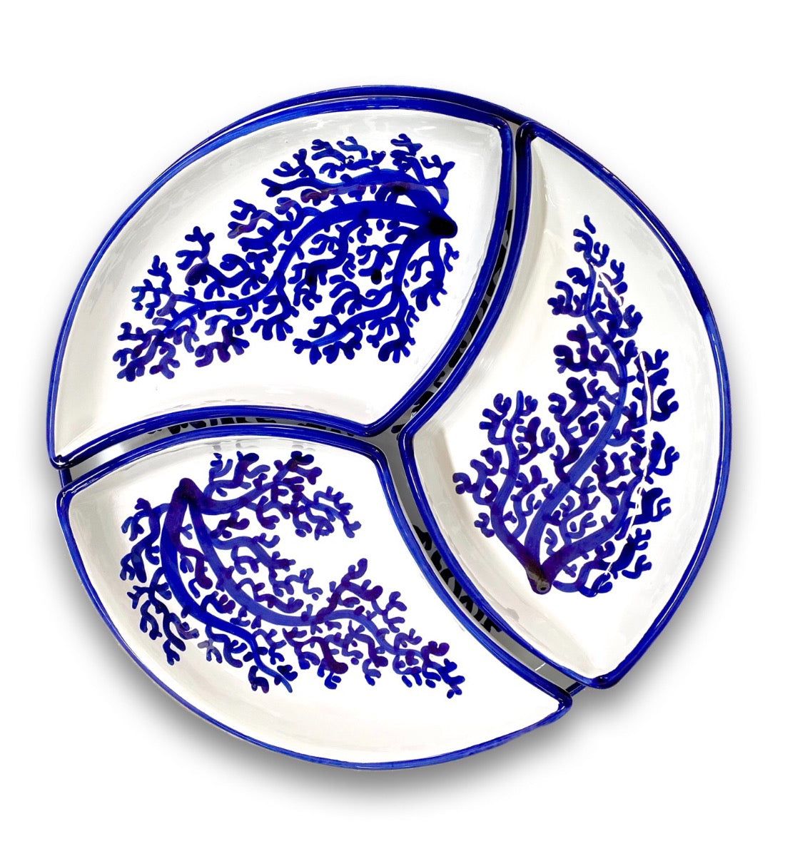 Antipastiera Girella in ceramica vietrese DECORO CORALLO NEW