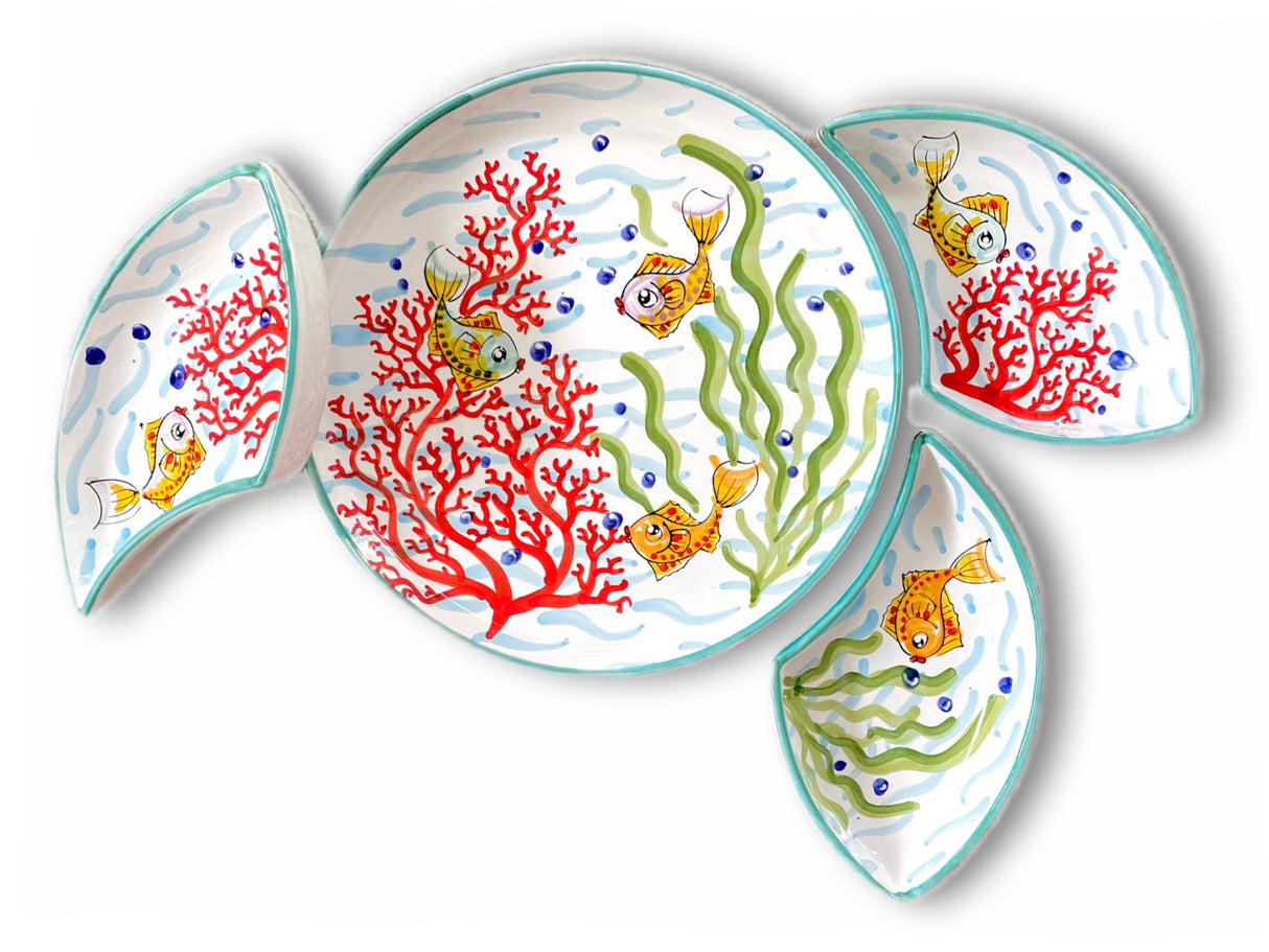 Antipastiera Girella in ceramica di Vietri