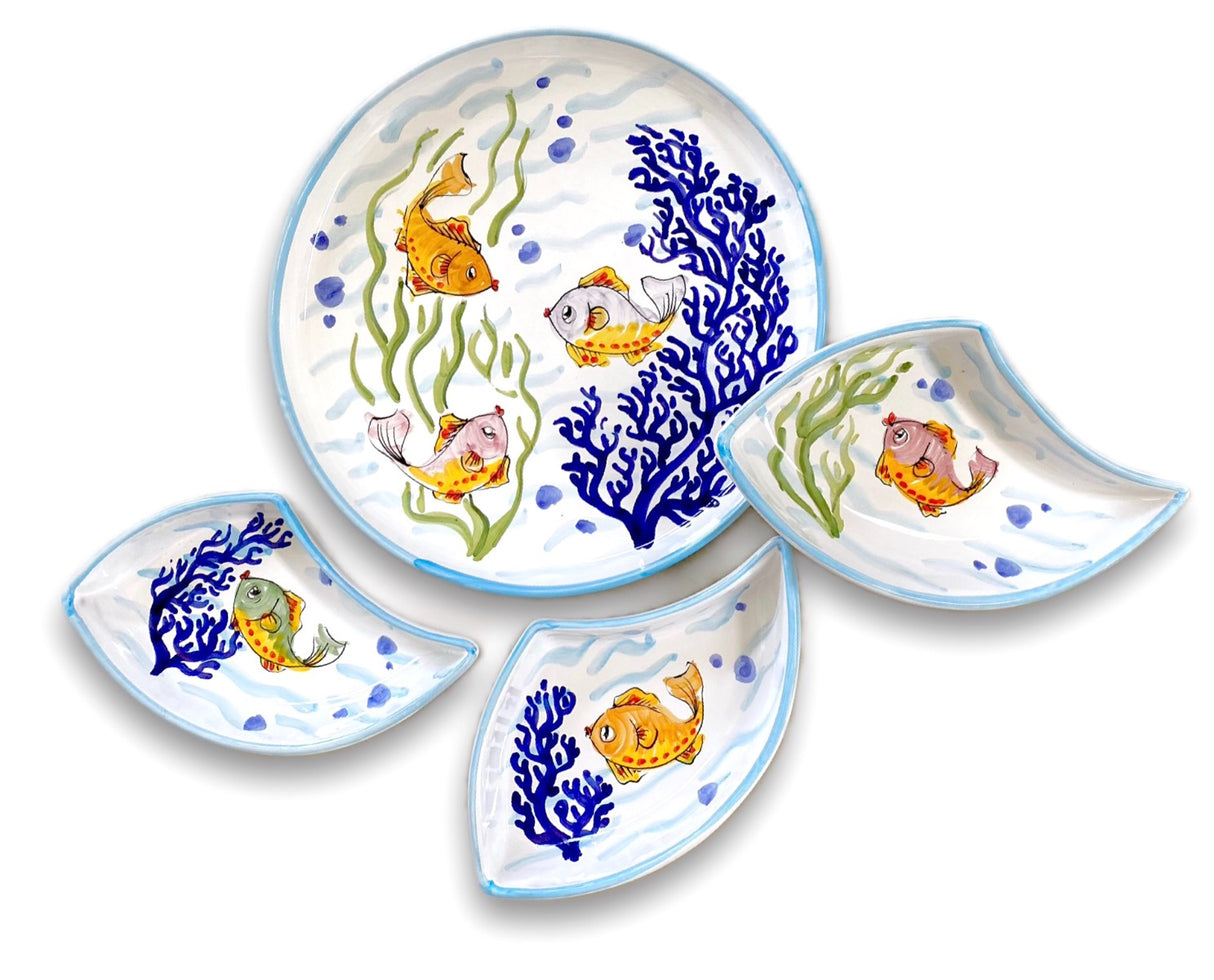 Antipastiera Girella in ceramica di Vietri