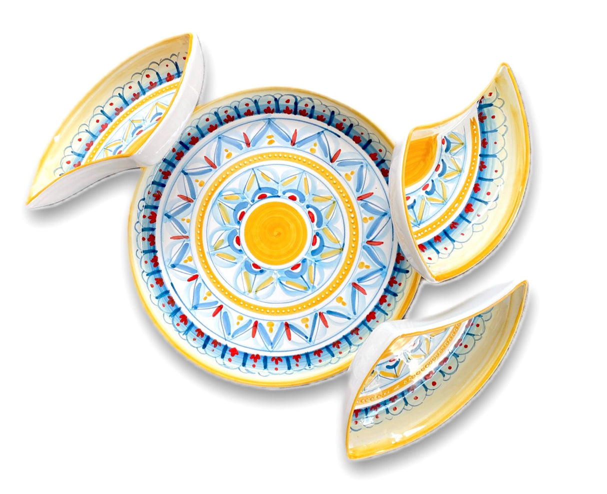 Antipastiera Girella in ceramica di Vietri