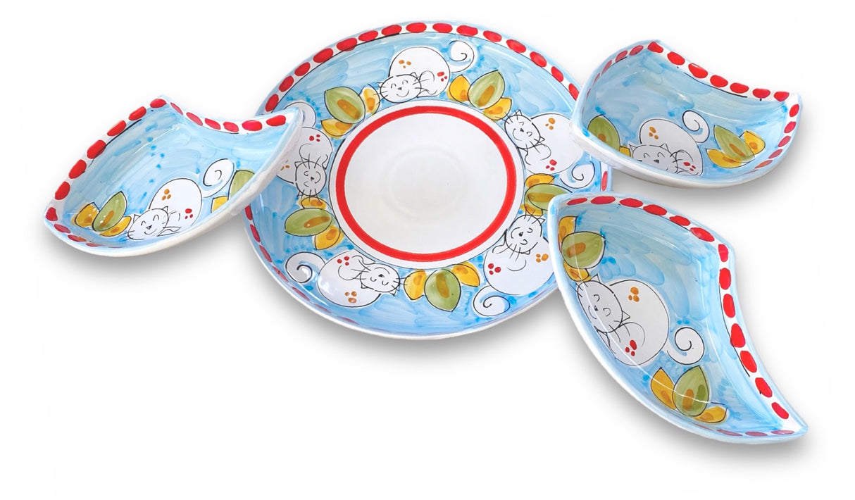 Antipastiera Girella in ceramica di Vietri