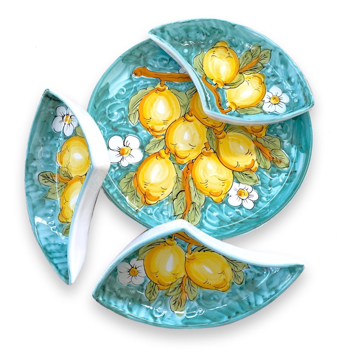 Antipastiera Girella in ceramica di Vietri