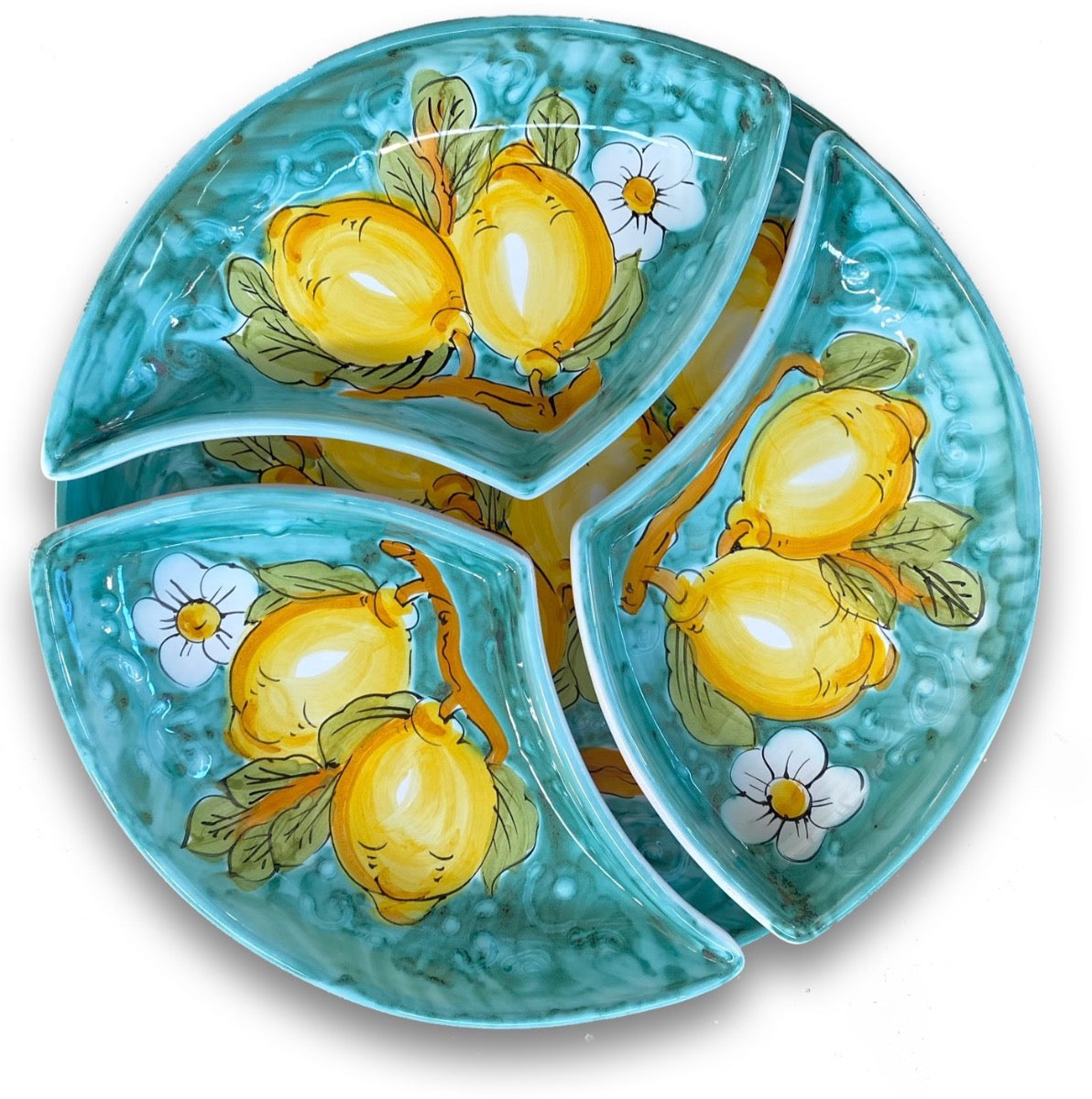 Antipastiera Girella in ceramica di Vietri