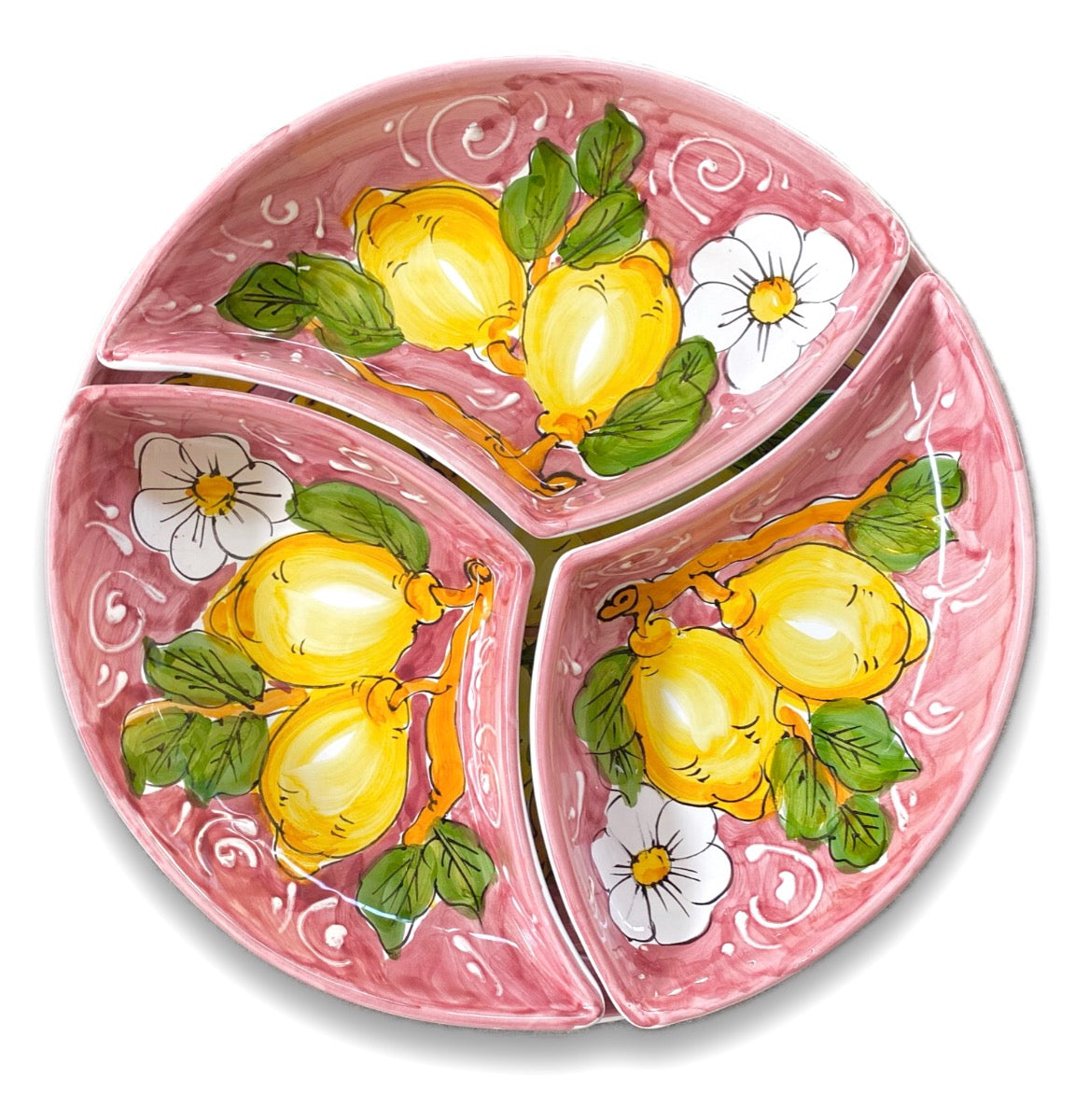 Antipastiera Girella in ceramica di Vietri