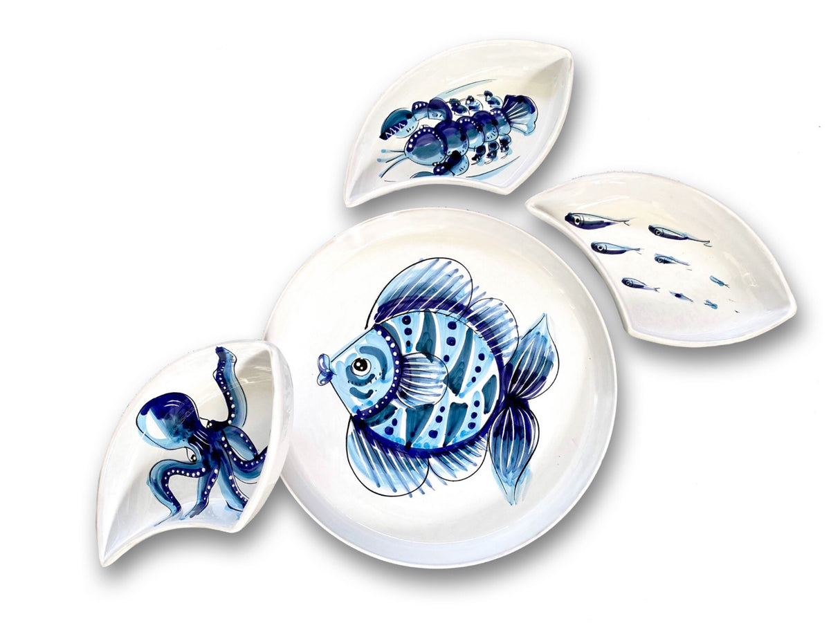 Antipastiera Girella in ceramica Vietrese