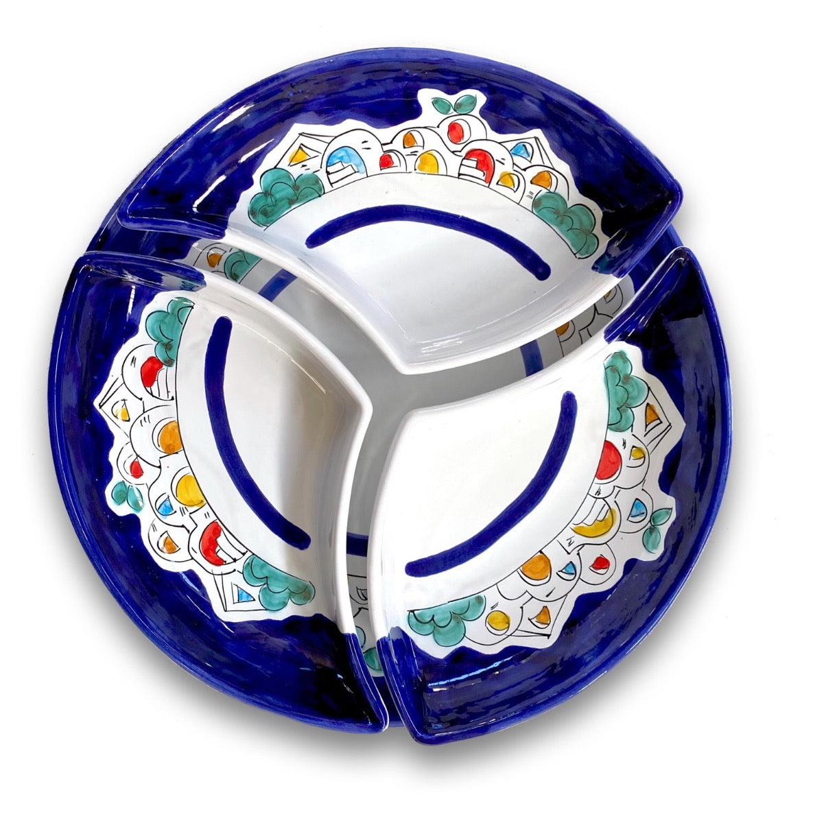 Antipastiera Girella in ceramica di Vietri