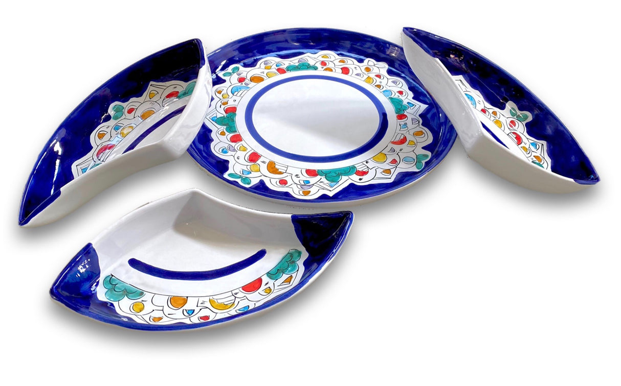 Antipastiera Girella in ceramica di Vietri