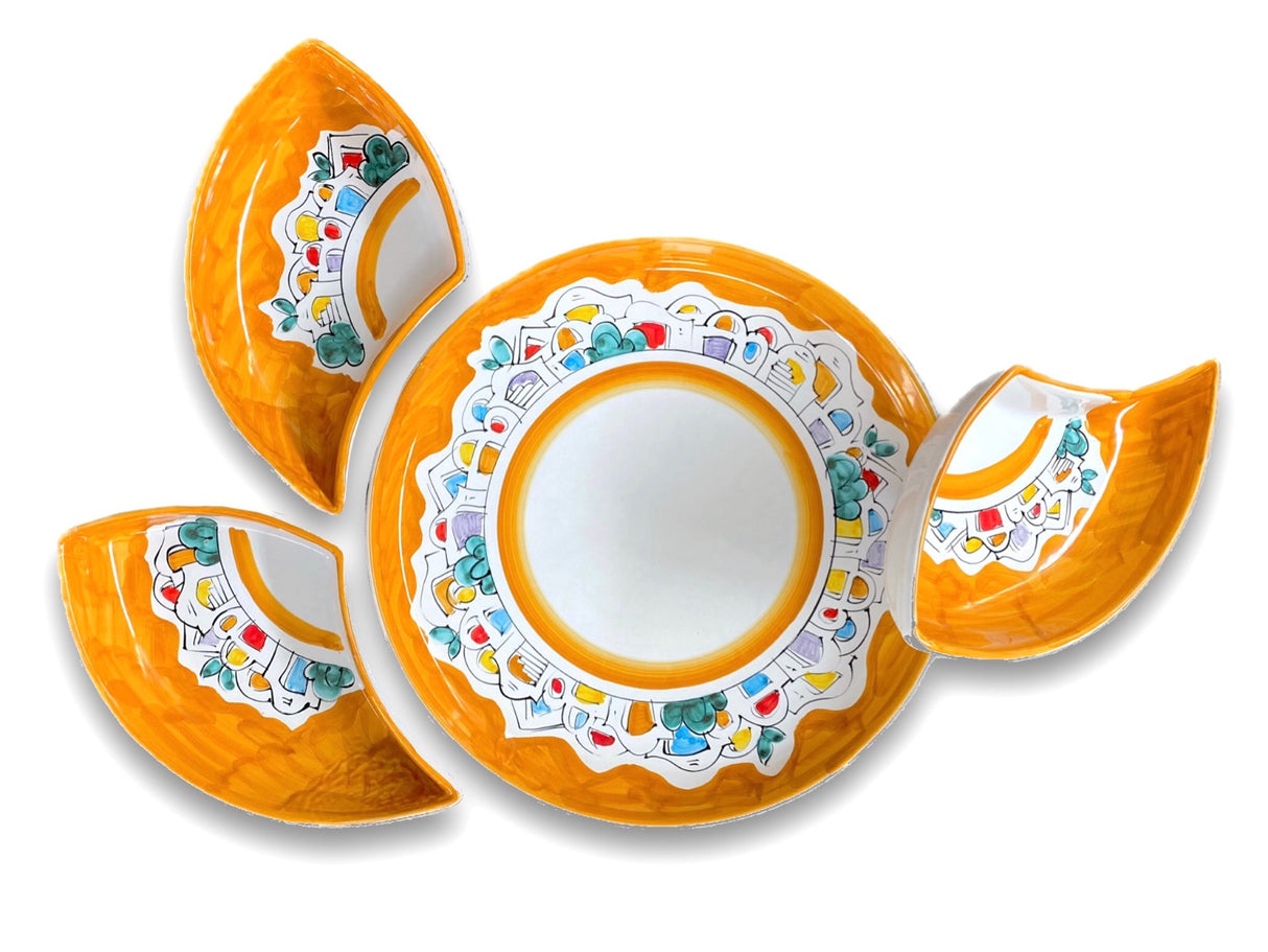 Antipastiera Girella in ceramica di Vietri