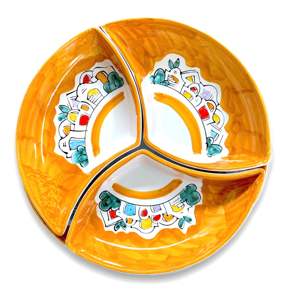 Antipastiera Girella in ceramica di Vietri