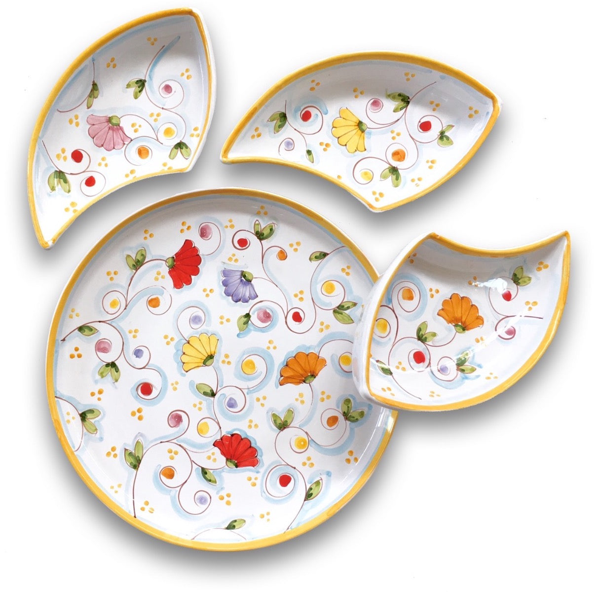 Antipastiera Girella in ceramica di Vietri