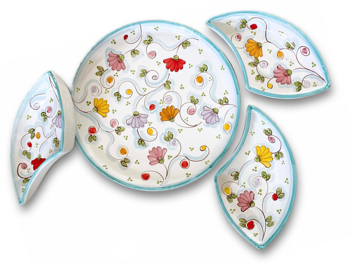 Antipastiera Girella in ceramica di Vietri