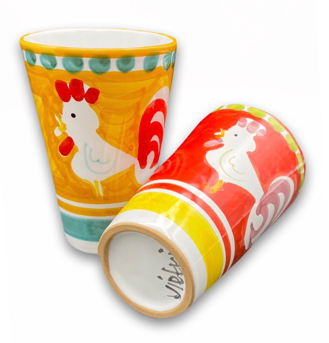 Bicchiere in ceramica di Vietri