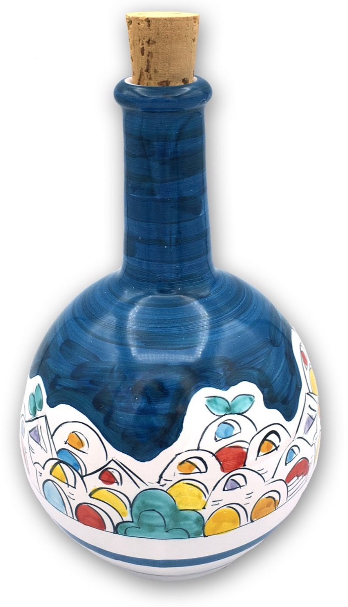 Bottiglia a palla in ceramica di Vietri