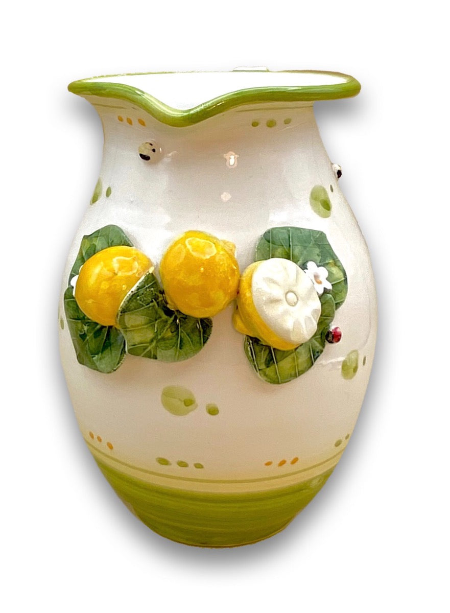 Brocca in ceramica vietrese APPLICAZIONE LIMONI