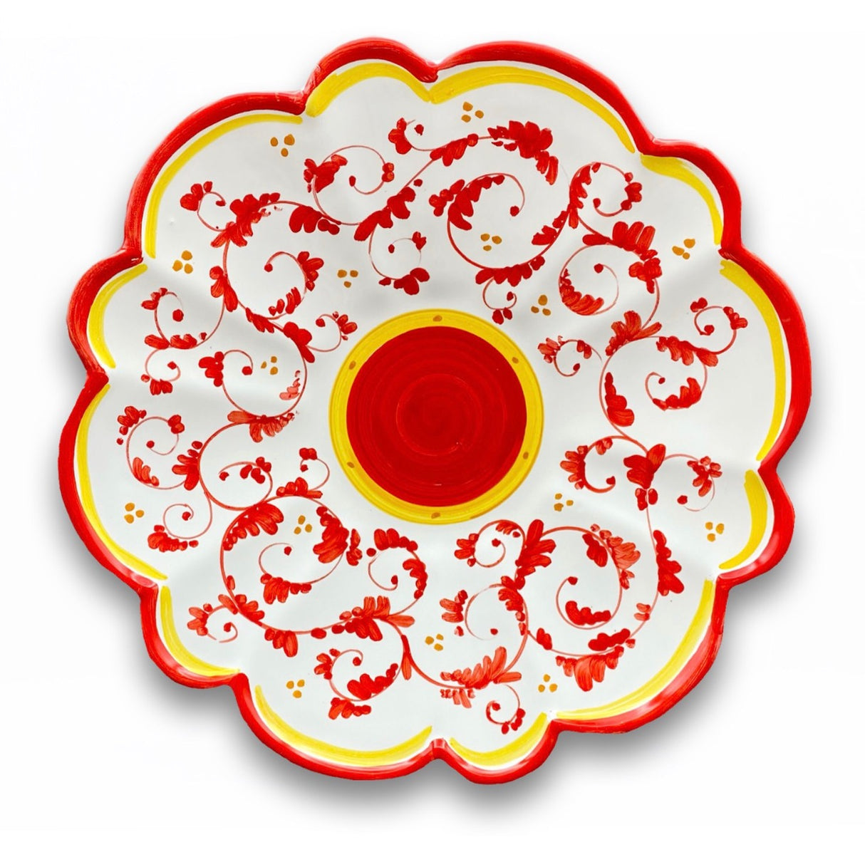 Centrotavola Margherita in ceramica vietrese DECORO BAROCCHETTO