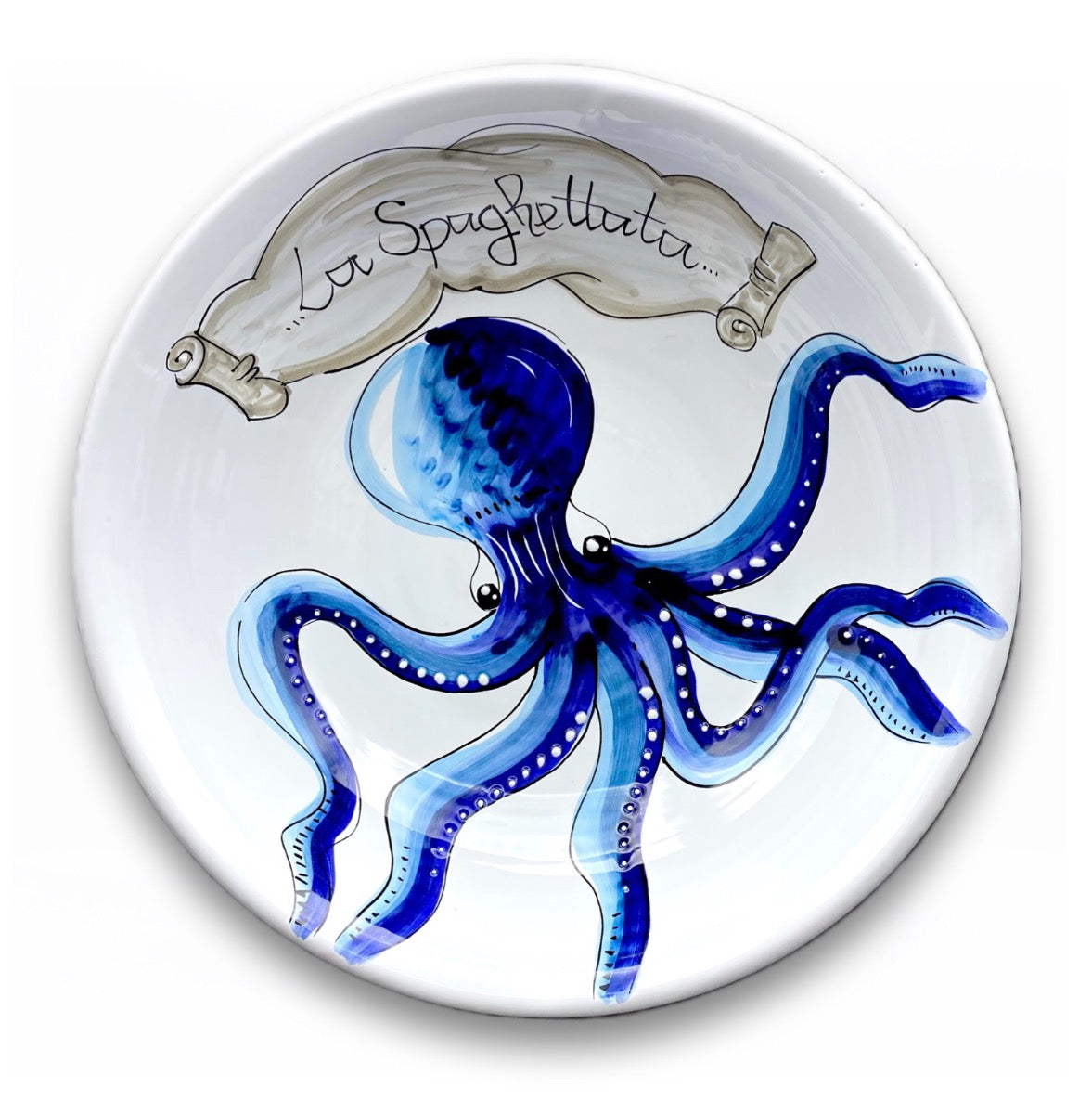 Coppa Spaghettata in ceramica vietrese MARE MAGNUM